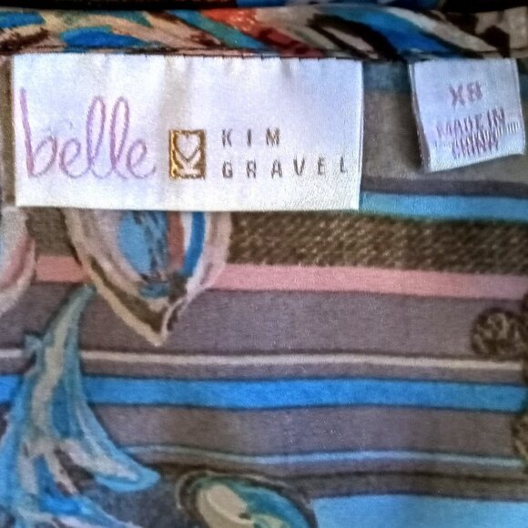 Belle by Kim Gravel Abstract Print LS Tunic Top - Picture 4 of 5